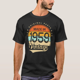 T-shirt 1959 Anniversaire Né En 1959