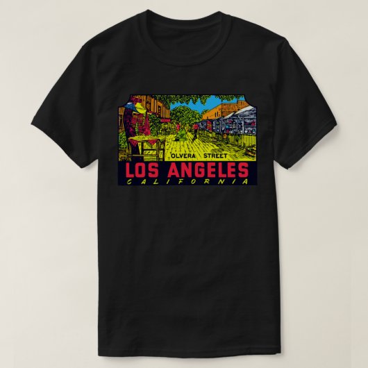 T-shirt 1960, rue Olvera Los Angeles (Design devant)