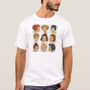 T-shirt 1960 s hairstyles grid