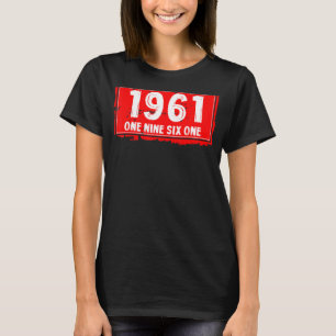 T-shirt 1961 Année de naissance pour les hommes et les fem