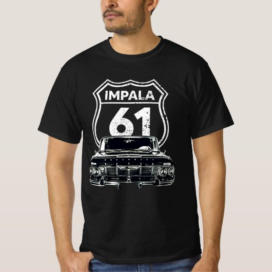 T-shirt 1961 Grill frontal Impala Chevy Vue Silhouette (Devant)
