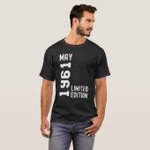 T-shirt 1961 Mai Bonne fête d'anniversaire (Devant entier)