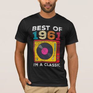 T-shirt 1961 Né Vintage 60e anniversaire Vinyls Classic M