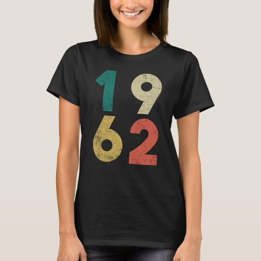 T-shirt 1962 Anniversaire Vintage Rétro (Devant)