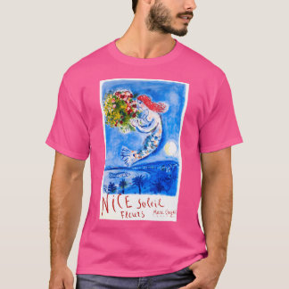 T-shirt 1962 Marc Chagall Nice Soleil Fleurs France Travel