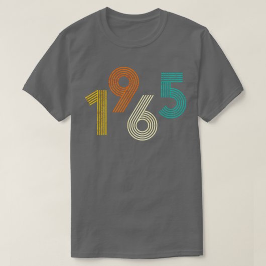 T-shirt 1965 Anniversaire rétro Vintage (Design devant)