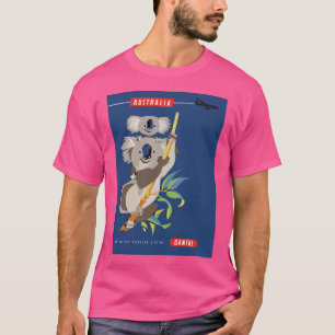 T-shirt 1965 Australie Qantas Koalas Airline Publicité P