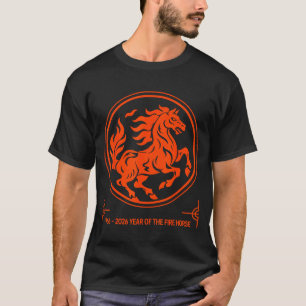 T-shirt 1966 2026 année du cheval de feu 60e anniversaire