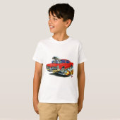 T-shirt 1966-67 voiture de rouge de GTO (Devant entier)