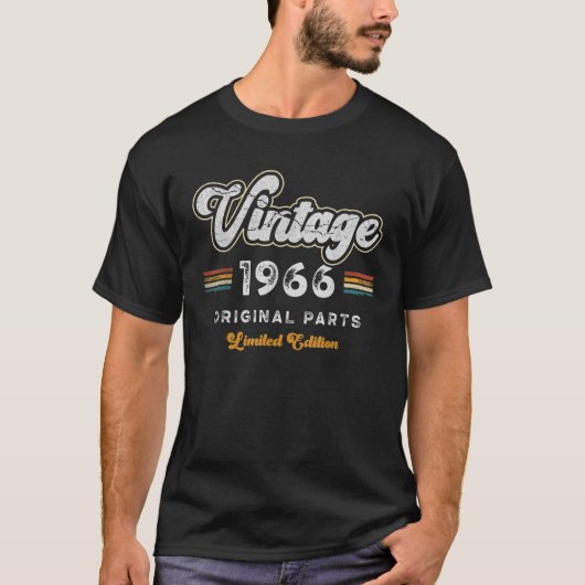 T-shirt 1966 Retro Edition Limitée Hommes Femmes 60 ans (Devant)