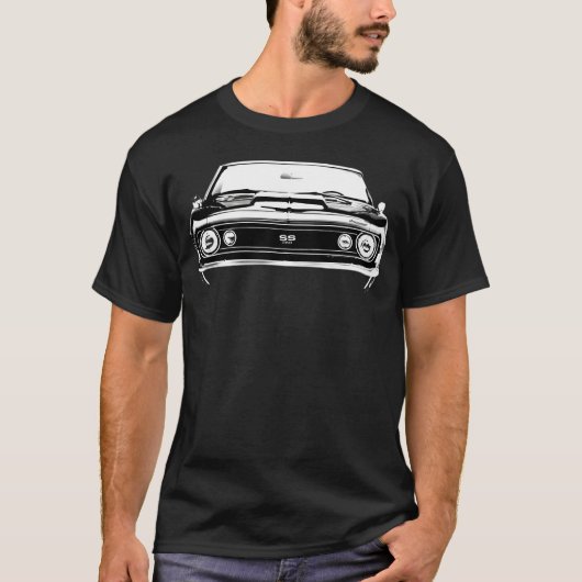 T-shirt 1967 Camaro Ss Front Grill View Silhouette Muscle  (Devant)