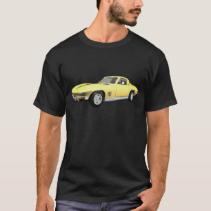 T-shirt 1967 Corvette Sports Car : Finition jaune