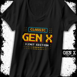 T-shirt 1967 Gen X Classic Retro Gamer Jeu Anniversaire
