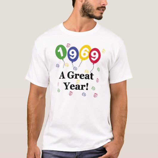 T-shirt 1969 un anniversaire de grande année (Devant)