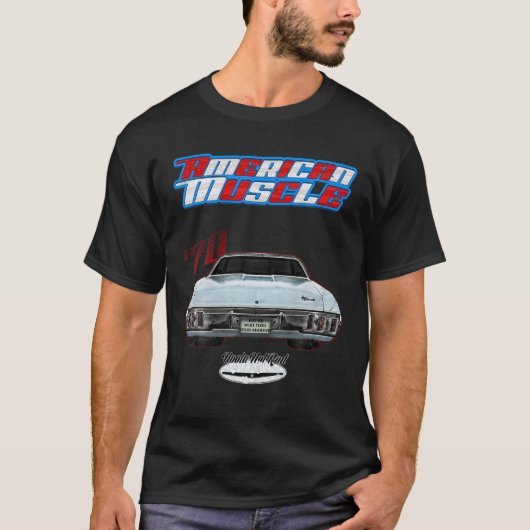 T-shirt 1970,70, HotRod, Impala, Biscayne, Del Ray, DelRay (Devant)