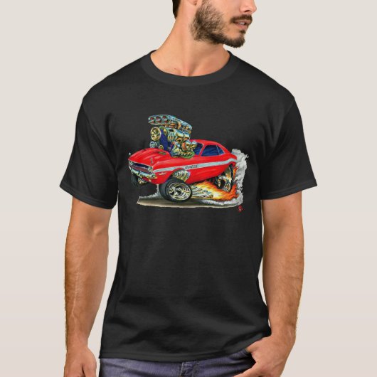 T-shirt 1970-72 voiture de rouge de challengeur de Dodge (Devant)
