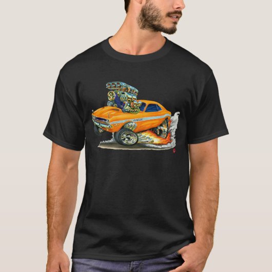 T-shirt 1970-72 voiture d'orange de challengeur de Dodge (Devant)