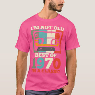 T-shirt 1970 Anniversaire Cassette Rétro