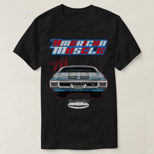 T-shirt 1970 Muscle Drag 70 HotRod Hot Rod Hot Rod Custom (Design devant)