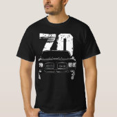 T-shirt 1970 Pontiac GTO vue sur le grill avant avec année (Devant)