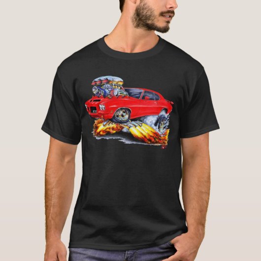 T-shirt 1971-72 voiture de rouge de GTO (Devant)