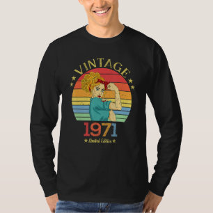 T-shirt 1971 Femmes Vintage 1971 Pour Les Femmes Nées En 1