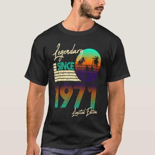 T-shirt 1971 Vintage 50th Birth (Devant)