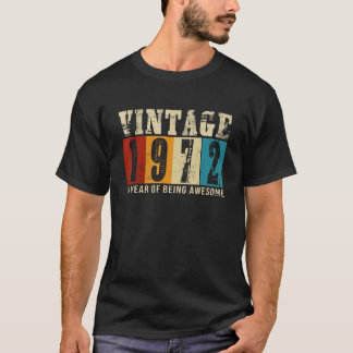 T-shirt 1972 Anniversaire Vintage 50e Anniversaire 50 Anni