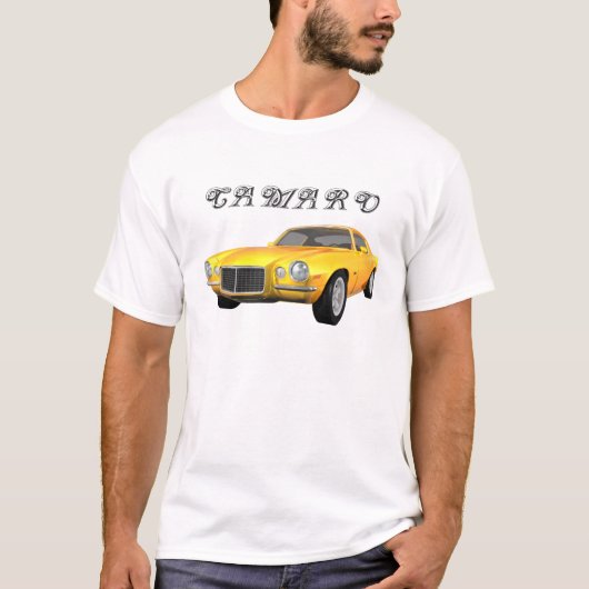 T-shirt 1972 Camaro Z28 : Muscle Car : Finition Jaune : Ch (Devant)