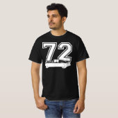 T-shirt 1972 Chevy Nova Vue latérale Année Royal Blue Grap (Devant entier)