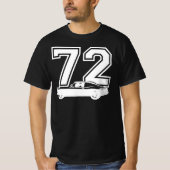 T-shirt 1972 Chevy Nova Vue latérale Année Royal Blue Grap (Devant)