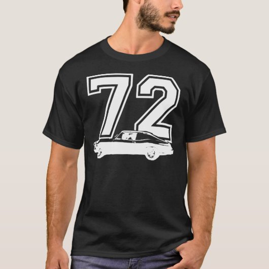 T-shirt 1972 Chevy Nova Vue latérale Année Royal Blue Grap (Devant)