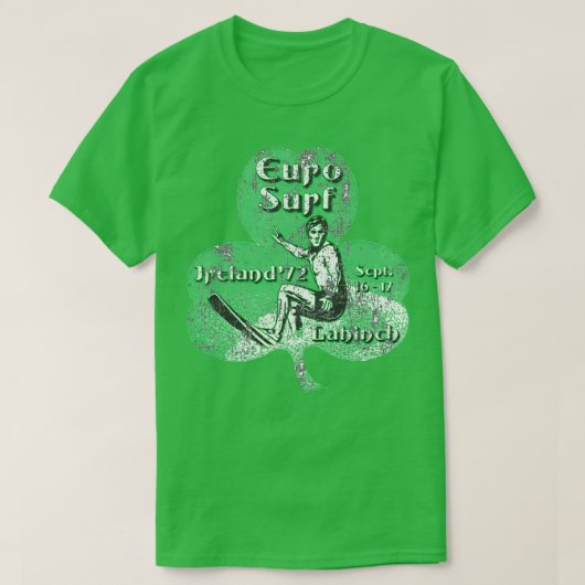 T-shirt 1972 Irlande Euro Surf Lahinch Irlande (Design devant)