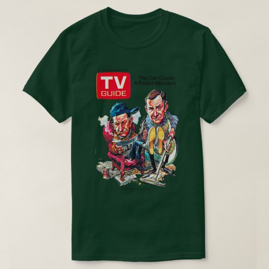 T-shirt 1972 TV Guide Odd Couple couverture (Design devant)