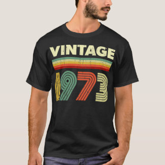 T-shirt 1973 Anniversaire Vintage Retro 48 ans Design