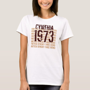 T-shirt 1973 chocolats bronzages V6 anniversaire vintage