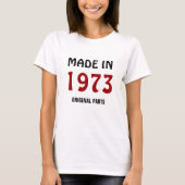 T-shirt 1973, Fabriqué en 1973, Pièces originales (Devant)