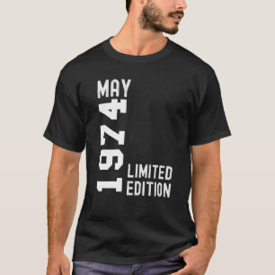 T-shirt 1974 Mai Bonne fête d'anniversaire