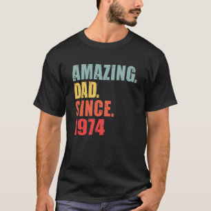 T-shirt 1974 Papa Extraordinaire depuis 1974
