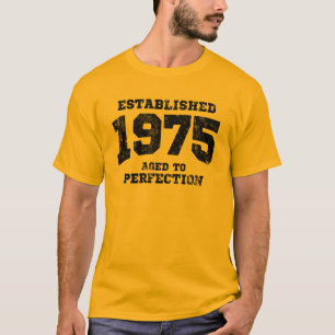 T-shirt 1975 établis âgés à la perfection