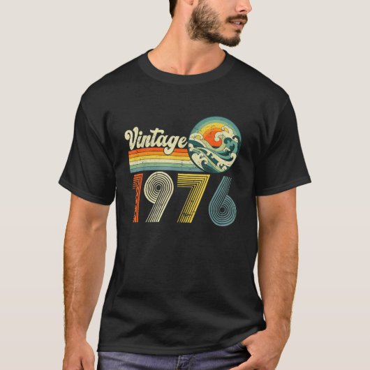 T-shirt 1976 Hommes classiques Femmes nées en 1976 Anniver (Devant)