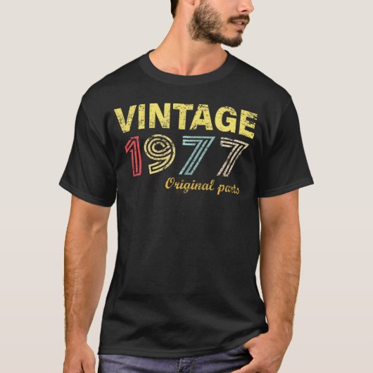 T-shirt 1977 Cool 47 Ans Anniversaire 47E Anniversaire (Devant)