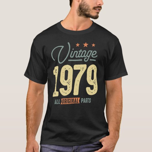 T-shirt 1979 - 43rd Birthday Retro Classic (Devant)