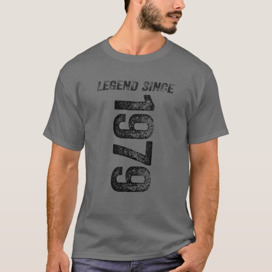 T-shirt 1979 Anniversaire Légende Depuis 1979 Dons Né En 1 (Devant)