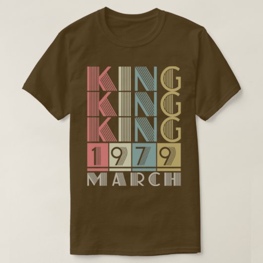 T-shirt 1979 Roi Mars Anniversaire rétro Vintage (Design devant)