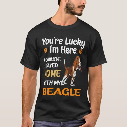 T-shirt 197 Vous Êtes Heureux De Rentrer Avec Mon Beagle (Devant)