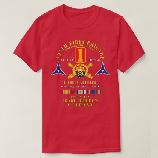 T-shirt 197e brigade d'incendie 3e opération d'artillerie  (Design devant)