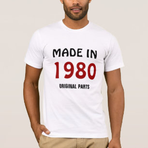 T-shirt 1980, Fabriqué en 1980, Pièces originales