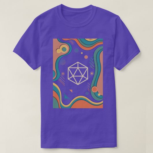 T-shirt 1980 Funk Polyhedral D20 Dice (Design devant)