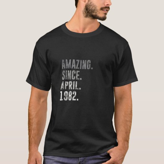 T-shirt 1982 39 Extraordinaire depuis avril 1982 39e anniv (Devant)